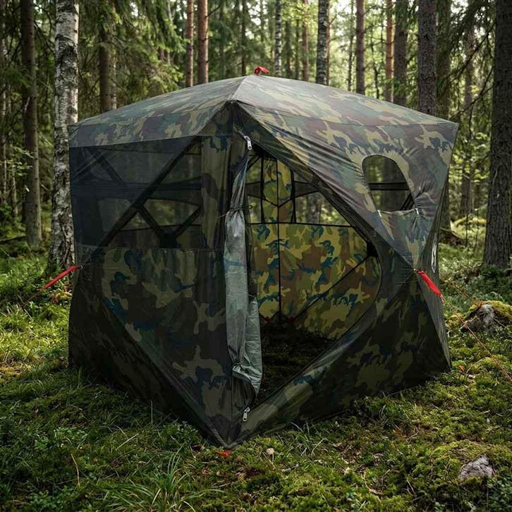 vidaXL Jacht Tent Camouflage 143 x 143 x 165 cm Polyester en, Caravans en Kamperen, Tenten, Nieuw, Verzenden