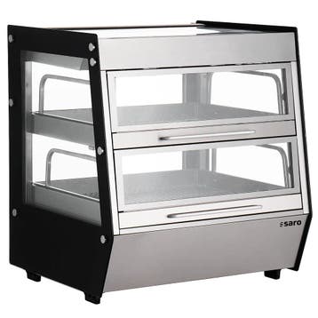 Koelvitrine | JULIAN | 168L | RVS/Zwart | +2°C/+10°C |, Verzenden