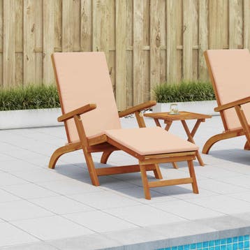 vidaXL Ligstoel die kan leunen en vouwen 55 x 146 x 91 cm, Verzenden