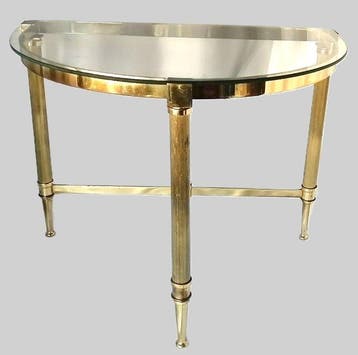 1950s halvemaan-tafel 61 cm - Demontabel - Bijzettafel -, Huis en Inrichting, Nieuw