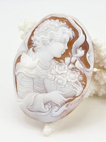 CASSIS MADAGASCARIENSIS Cameo - Handgesneden camee