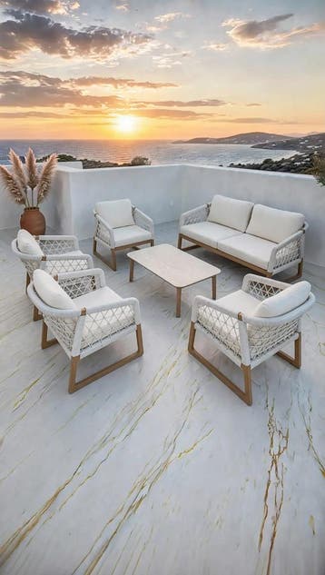 Luxe Loungeset aluminium met weersbestendige kussens 6 pe..., Ophalen of Verzenden, Nieuw