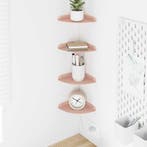 vidaXL Zwevende plank met plank met opslag 4 pcs Roze 15 x, Huis en Inrichting, Verzenden, Nieuw