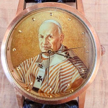 Lotto religieuze voorwerpen – klok Paus Johannes XXIII en