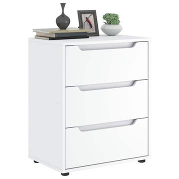 vidaXL Dressoir VISNES 60x40x73 cm bewerkt hout wit, Verzenden, Nieuw