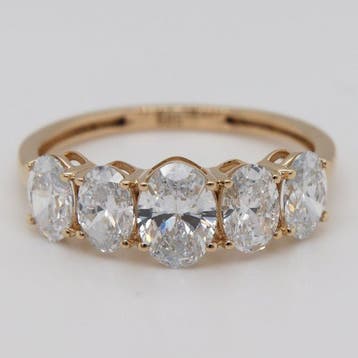 Zonder minimumprijs - Ring - 14 karaat Geel goud - 2.03ct., Nieuw