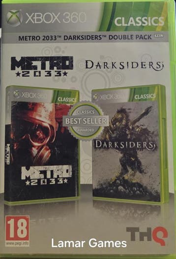 Metro 2033 Darksiders double pack (xbox 360 used game), Ophalen of Verzenden, Nieuw