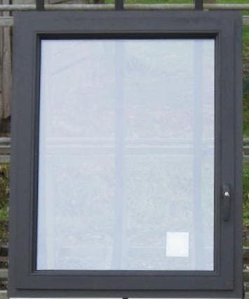 pvc raam , chassis , kozijn , venster 94 x 117 zwart 9017, 75 tot 150 cm, Kunststof, Raamkozijn, Nieuw