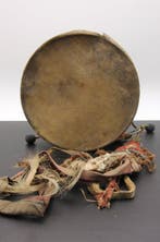 Damru (Damaru) – rituele trommel – met de hand vervaardigd, Antiek en Kunst