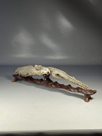 Phénix et dragon corne en os - Hoorn - China - Qing Dynastie