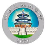 Chine. 10 Yuan 2025 30g Chinese Panda Colorized Silver Coin