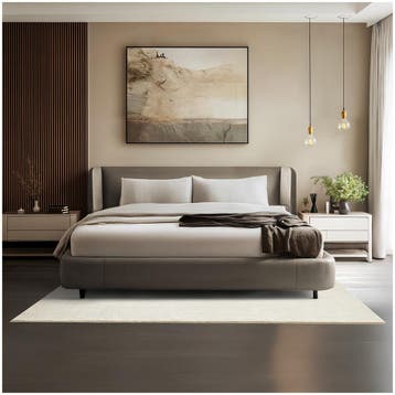 Kortpolig vloerkleed Soft Zone - 140 x 200 cm, crème, Verzenden, Nieuw