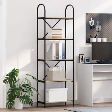 vidaXL Boekenplank 5-laags 60 x 30 x 183 cm Bewerkt hout, Verzenden