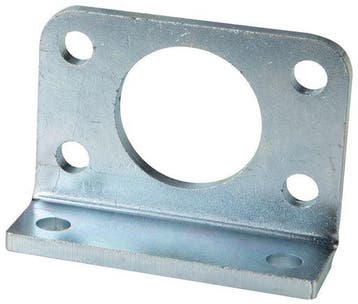 Pied de fixation 40 mm rond Acier zingué, Verzenden