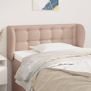 vidaXL Hoofdbord met randen 103x23x78/88 cm kunstleer, Verzenden