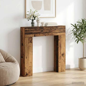 vidaXL Haardombouw Oud hout 102 x 18 x 100,5 cm Bewerkt hout, Verzenden, Nieuw