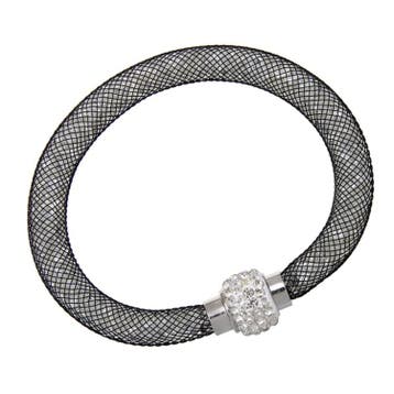 Fako Bijoux - Armband - Sterrenstof Disco Dots - Zwart/Wit, Verzenden, Nieuw