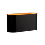 Spectrum - Wandlamp zwart goud ovaal G9, Verzenden, Nieuw, Metaal, Trendy verlichting