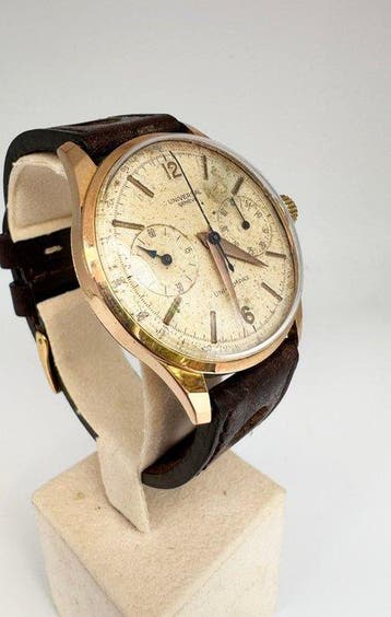 Universal Genève - Uni-Compax Gold - 124150-1 - Heren -, Nieuw