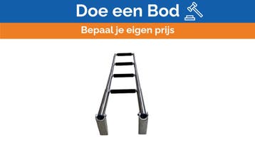Bieden: Stainless Steel 4-Steps Foldable Bathing Swim Ladde, Ophalen of Verzenden, Nieuw