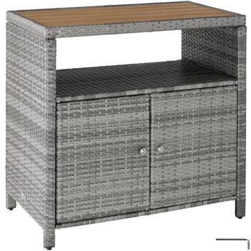 tectake Wicker tuinkast Monscia, WPC-lamellen in houtlook -, Tuin en Terras, Verzenden, Nieuw