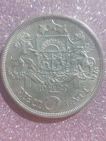 Lettonie. Franga 1929 silver 0.835 (Sans prix de réserve)