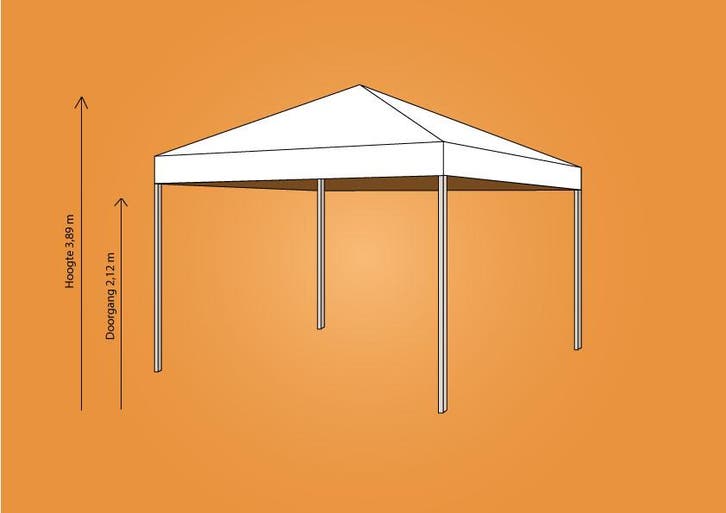 Ambisphere | Vouwtent 4x4m LICHTBLAUW Feesttent-Partytent, Jardin & Terrasse, Tonnelles