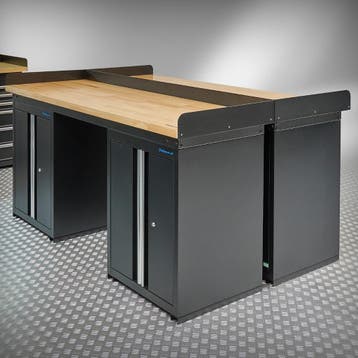 Datona Werkbank PRO - 2x 200 cm - eiken - 4 opbergkasten -, Ophalen of Verzenden