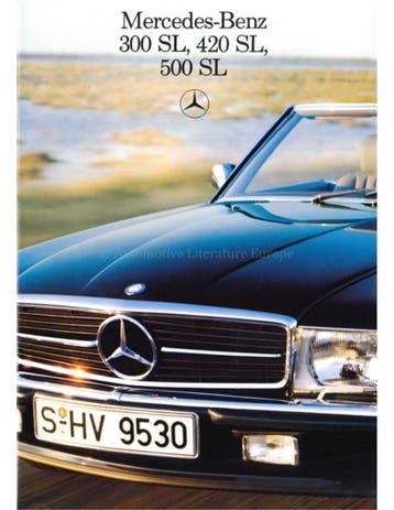 1986 MERCEDES BENZ SL KLASSE BROCHURE NEDERLANDS