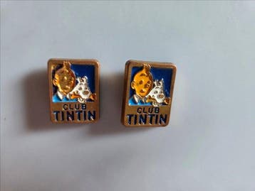 Tintin - 2 Pins - Club Tintin France - 1950, Nieuw