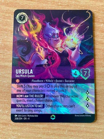 Ravensburger - 1 Card - Disney Lorcana - Ursula 208/204 EN -, Collections