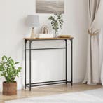 vidaXL Wandtafel met plank Oudhout 75 x 19,5 x 75 cm Bewerkt, Verzenden