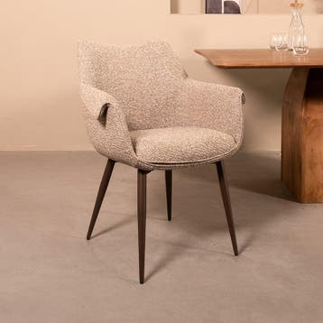 Stoel Mirai | Mushroom | Royal Boucle | Brons Metalen Frame, Verzenden