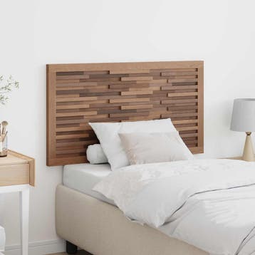 vidaXL Bed Hoofdbord Naturel Massief Teakhout, Verzenden