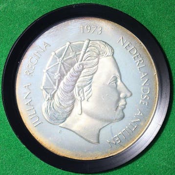 Nederlandse Antillen. Juliana. 25 Gulden 1973 PROOF (Zonder