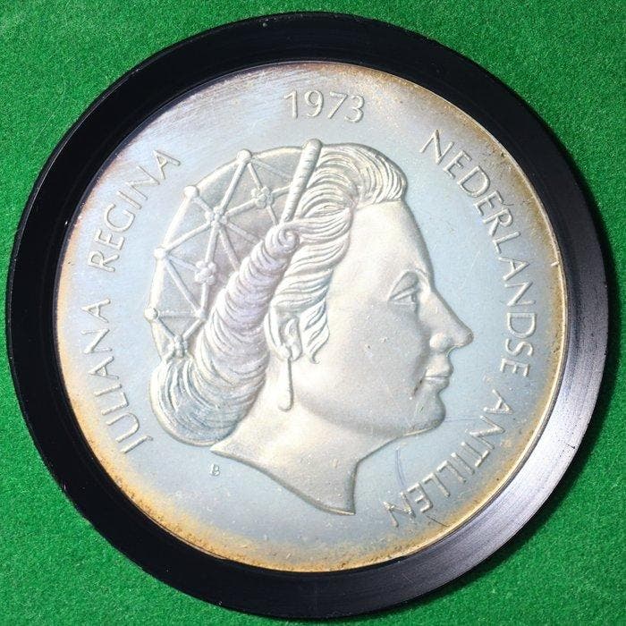 Nederlandse Antillen. Juliana. 25 Gulden 1973 PROOF (Zonder, Postzegels en Munten, Munten | Nederland