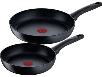 Tefal Black Stone - Koekenpannenset - Ø 24/28 cm - Aluminium, Verzenden