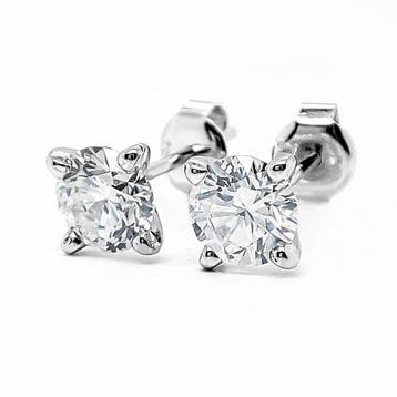 Oorbellen - 14 karaat Witgoud, F-G/SI1 - 1.66ct. tw. Diamant