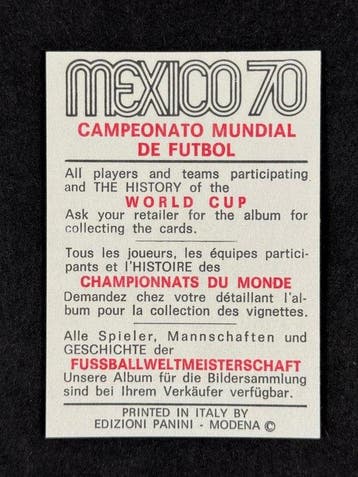 1970 Panini Mexico 70 World Cup, - Brasil: Edù - 1 Card -