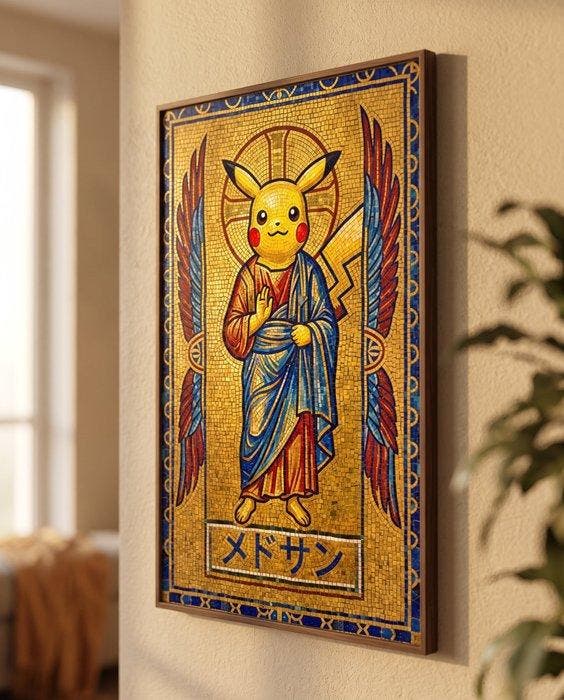 MEDSAN - Byzantine Pikachu () - UNIQUE WORK, Antiek en Kunst, Kunst | Designobjecten