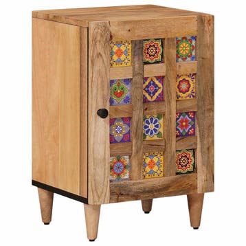 vidaXL Badkamerkast Naturel 38 x 33 x 58 cm Massief Mango, Verzenden, Nieuw