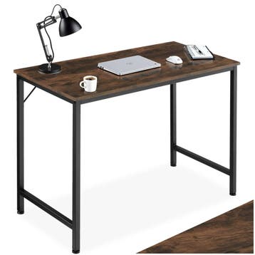 Bureau Jenkins - Industrieel hout donker, rustiek, 100 cm, Huis en Inrichting, Verzenden, Nieuw