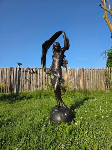 Beeld, XL Bronze: Scarf Dancer - 101 cm - Brons