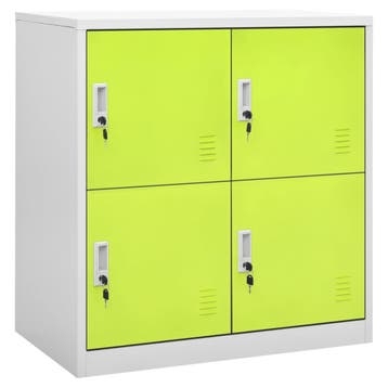 vidaXL Lockerkast 90x45x92,5 cm staal lichtgrijs en groen, Verzenden