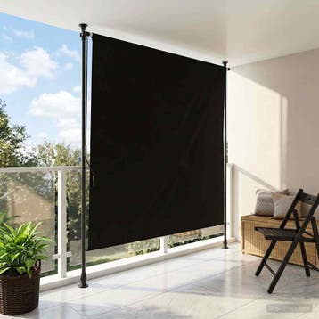 vidaXL Buitenzonwering Rolgordijn Zwart 120 x 270 cm, Tuin en Terras, Verzenden, Nieuw