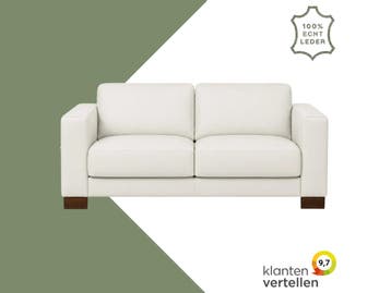 Leren bank Clear - 2,5 zits - Toledo Bianco (gebroken wit), Ophalen of Verzenden