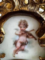 Pendule de cheminée Rococo Laiton, Porcelaine - 1880-1920 -