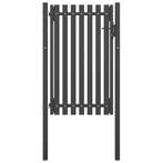 vidaXL Tuinhekpoort staal 100x150 cm antraciet, Verzenden, Nieuw