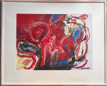 Gerriet Postma (1932-2009) - Abstracte compositie, Antiek en Kunst