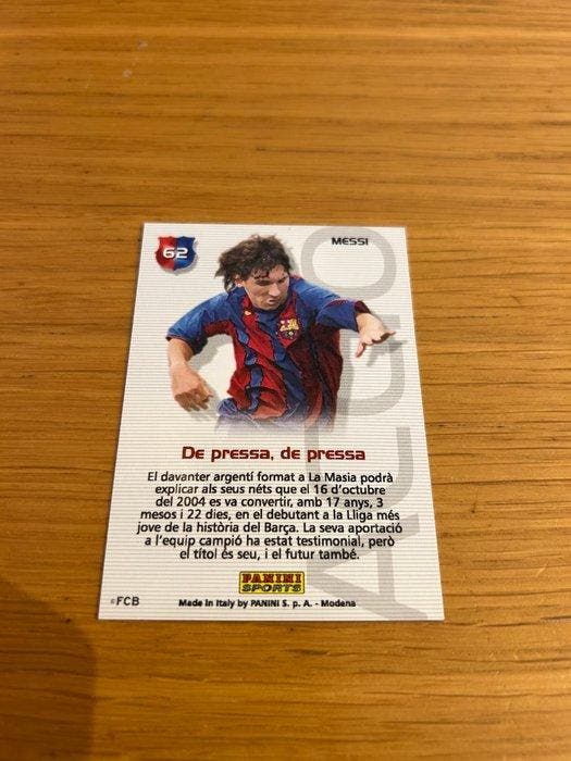 2004/05 Panini Megacracks Barça Campió Lionel Messi #62, Verzamelen, Stickers
